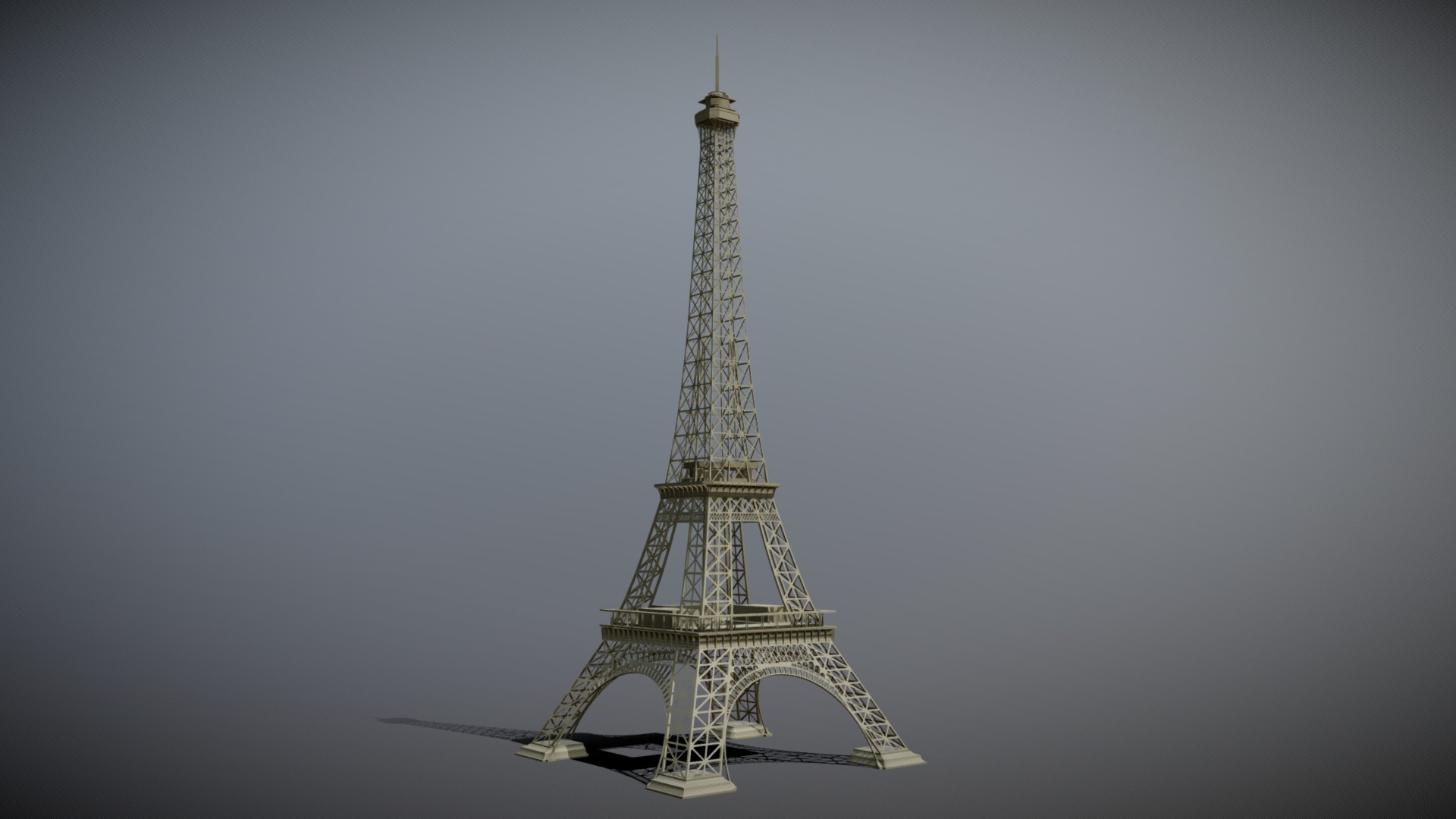 3D model Eiffel Tower in Paris France - This is a 3D model of the Eiffel Tower in Paris France. The 3D model is about a tall metal tower.