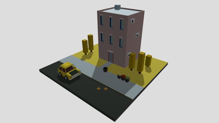 LowPolyBuilding 3D Model