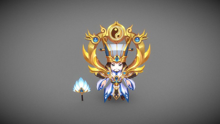 手绘Q版诸葛亮 3D Model