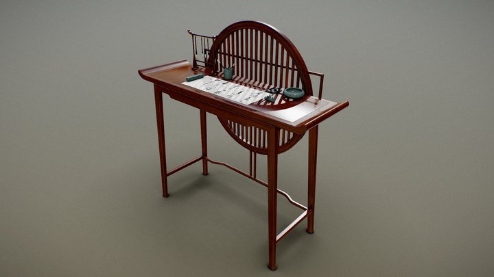 Chinese square table 3D Model