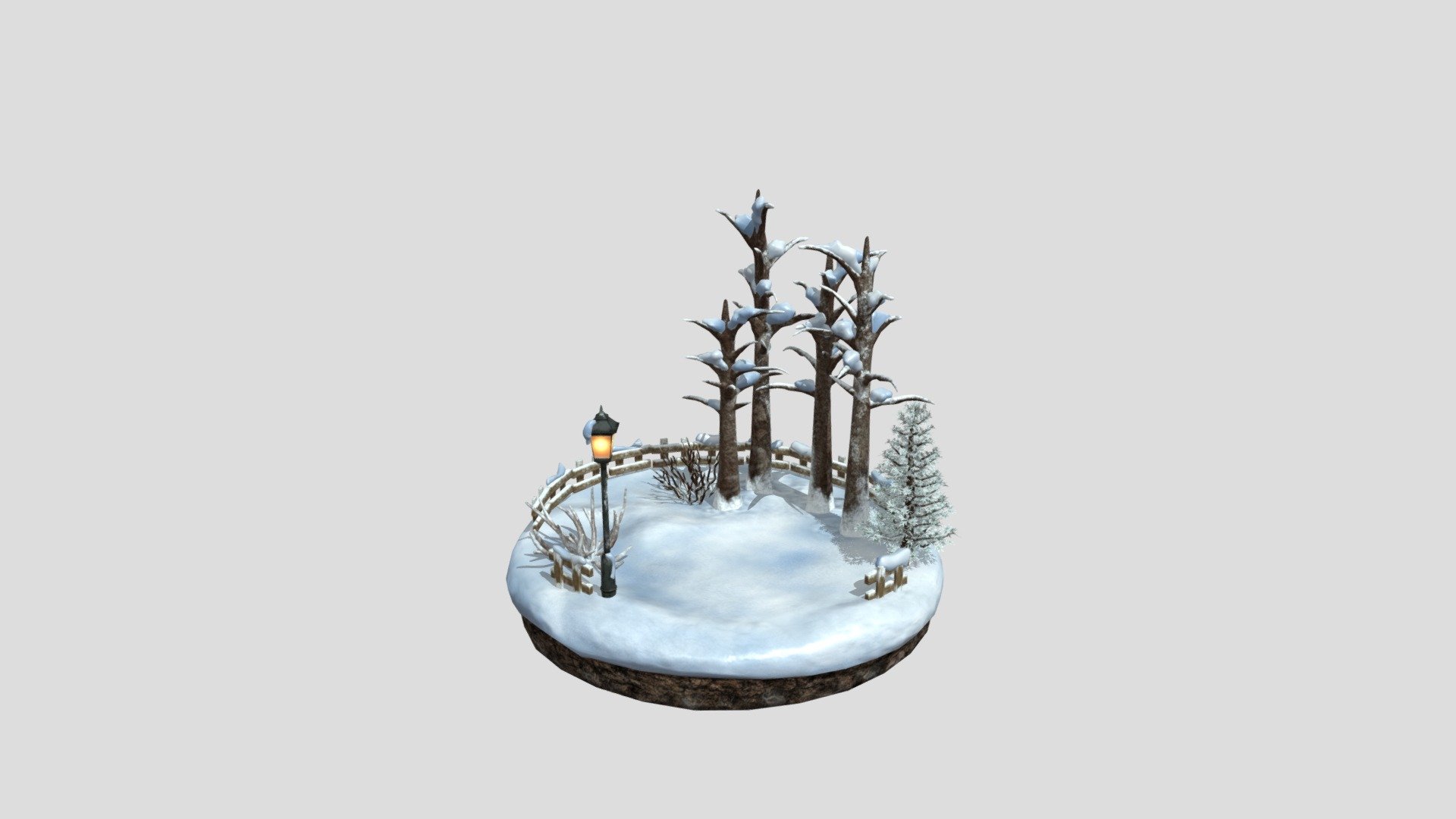 Snowscape diorama - 3D model by irenanomg [7aa5e54] - Sketchfab