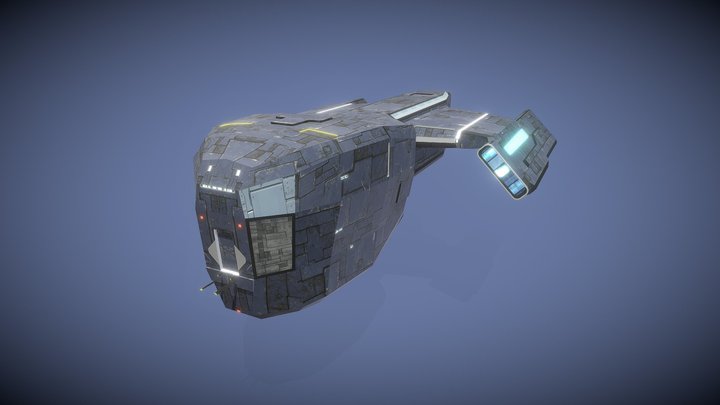Old Freighter 3D Model