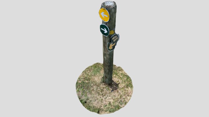 Trail Sign Feet 3D Model
