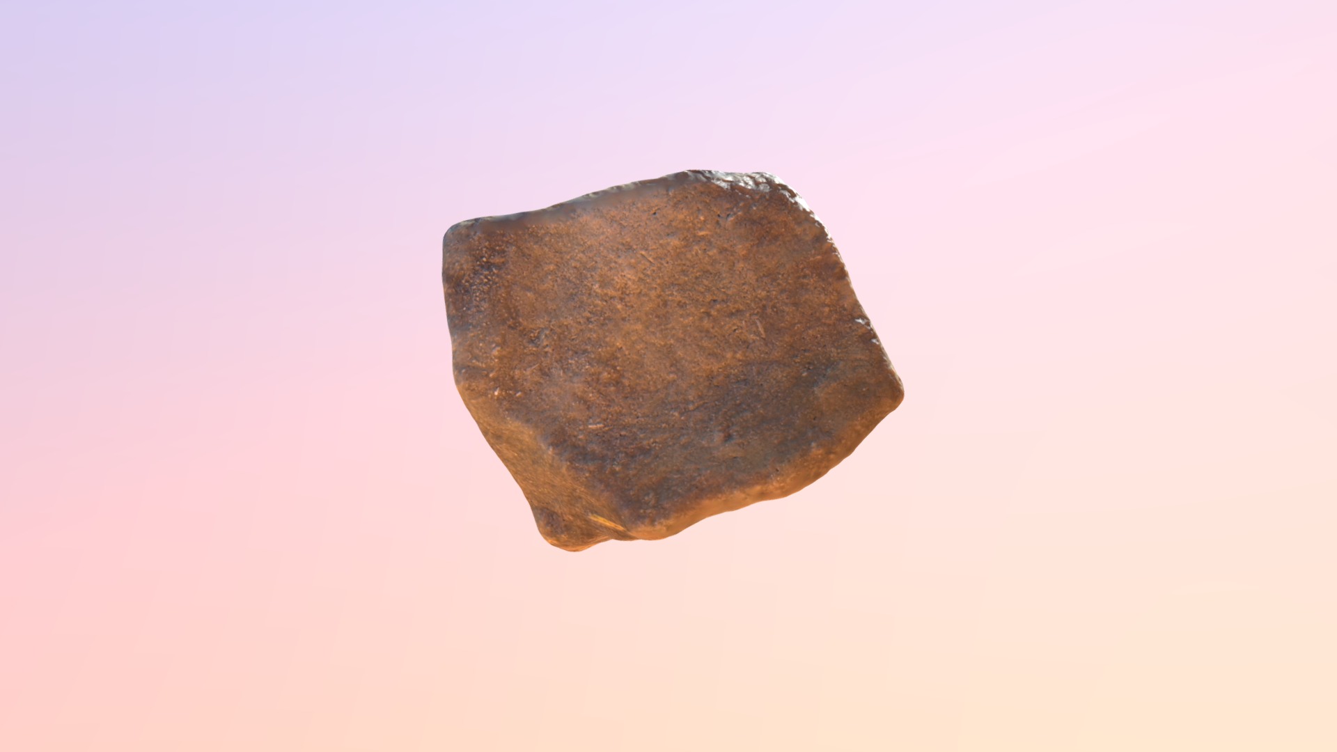 3D model Small Rock #4 - This is a 3D model of the Small Rock #4. The 3D model is about a rock on a blue background.