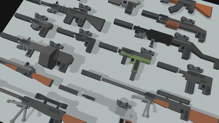 Simple Apocalypse - Guns 3D Model