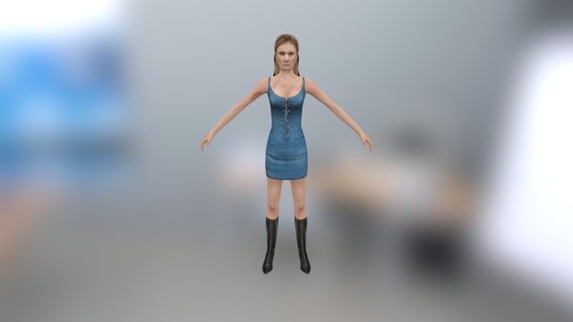25 year old Caucasian Female Patient 3D Model