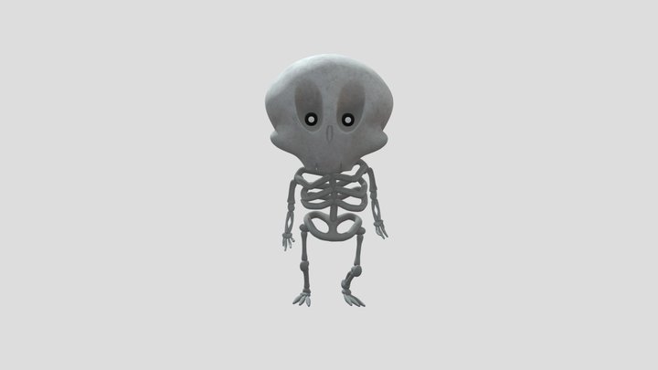 Small Stylised Skeleton 3D Model