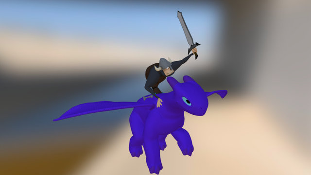The Fool Riding the Dragon Zillmeth 3D Model