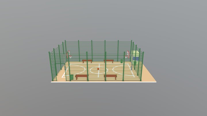 Lapangan Basket 3D Model