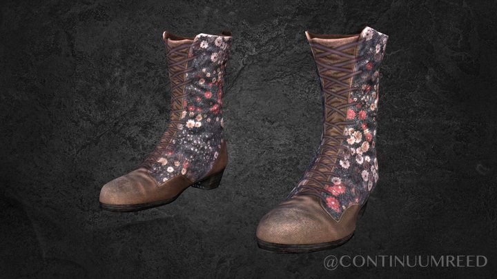 Boots: Rose - Game-Ready 3D Model