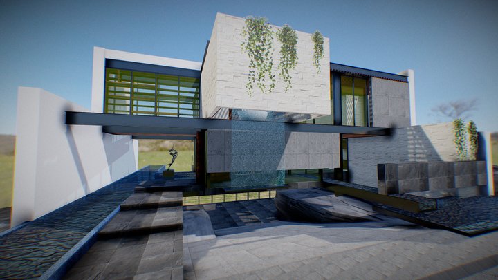 Modern House for Spatial.io 3D Model