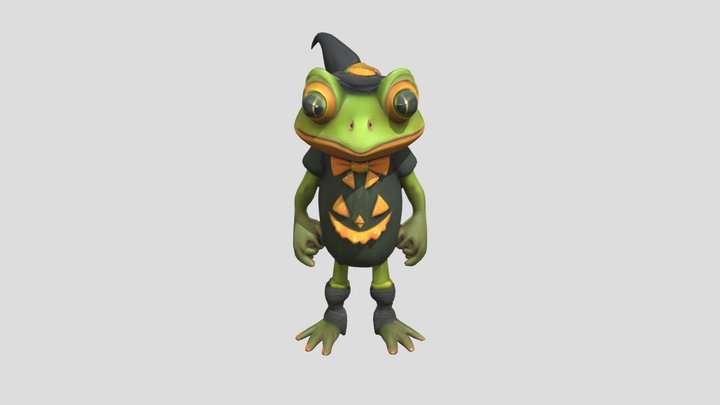 Halloween Frog 3D Model
