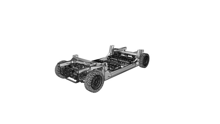 Компоновка платформы электромобиля 3D Model