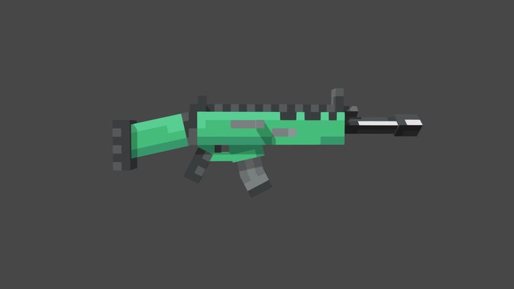 Fortnite SCAR Assault Rifle 3D Model