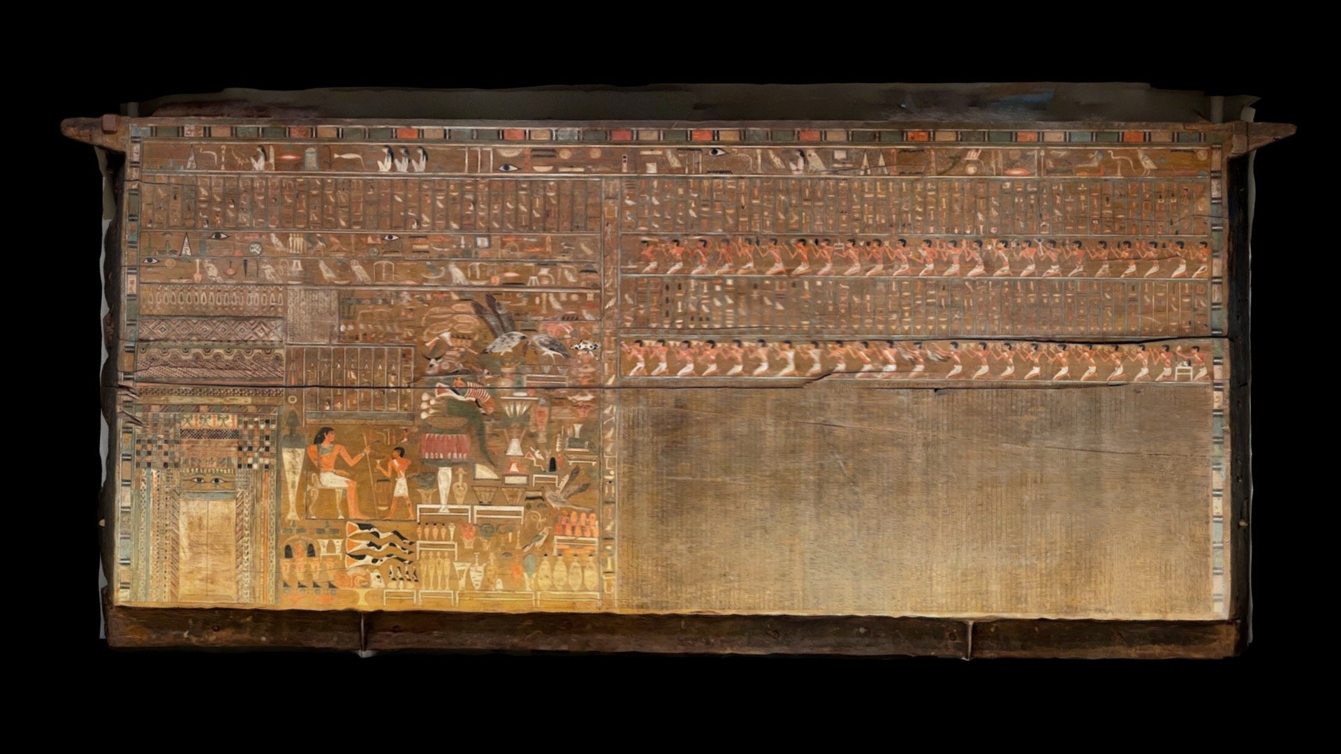 Front side panel of outer coffin of Djehutynakht - Download Free 3D ...