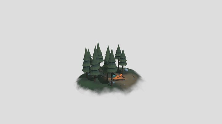 Camping Buscraft Ambience 3D Model