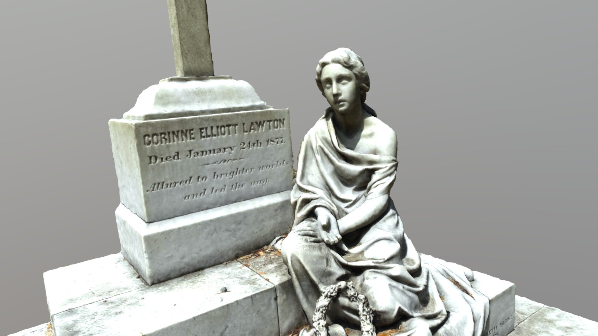Corienne Lawton Tombstone - Bonaventure Cemetery