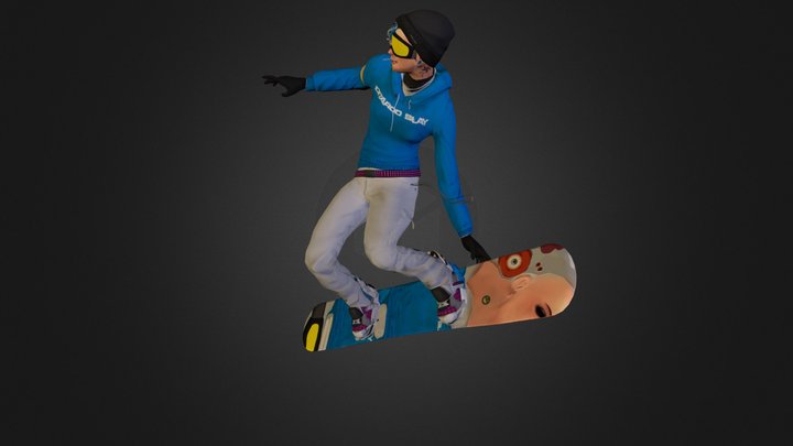 Snowboarder 3D Model