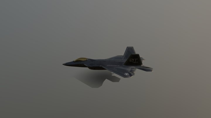 F-22 RAPTOR CONCEPT LOW POLY 3D Model