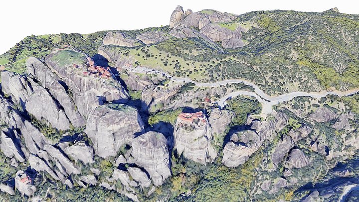 Meteora,mountain,greece,map,scan,landscape 3D Model