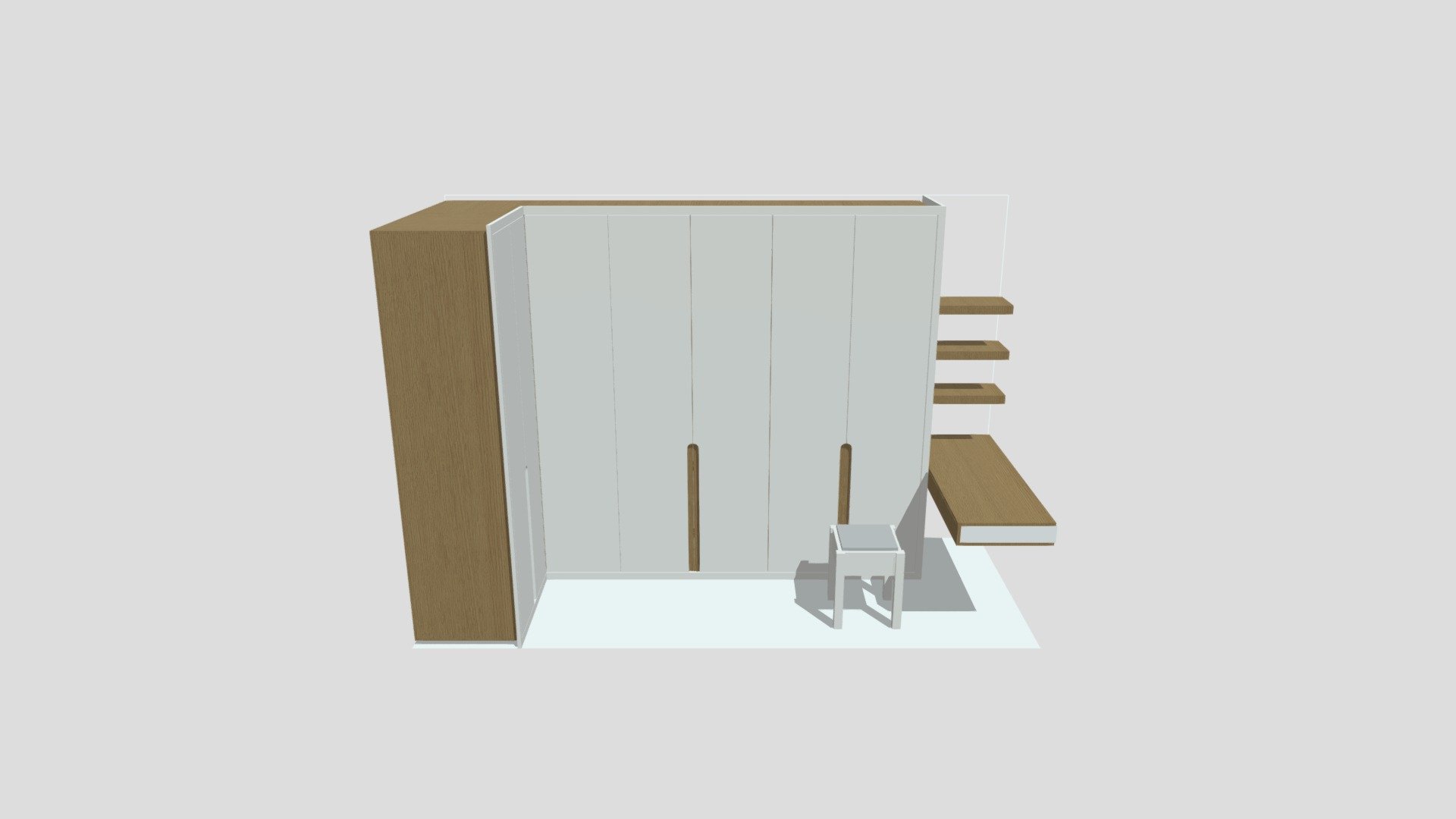 walk in wardrobe - 3D model by Jake Kent-Pope (@Jakepope) [7ab40d5 ...