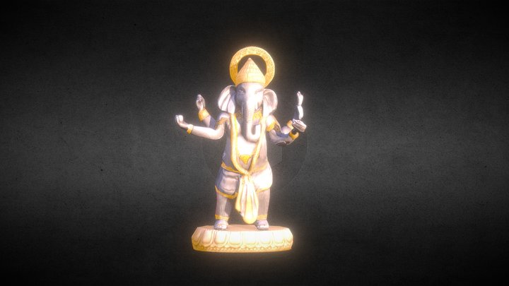 Blessing Ganesha 3D Model
