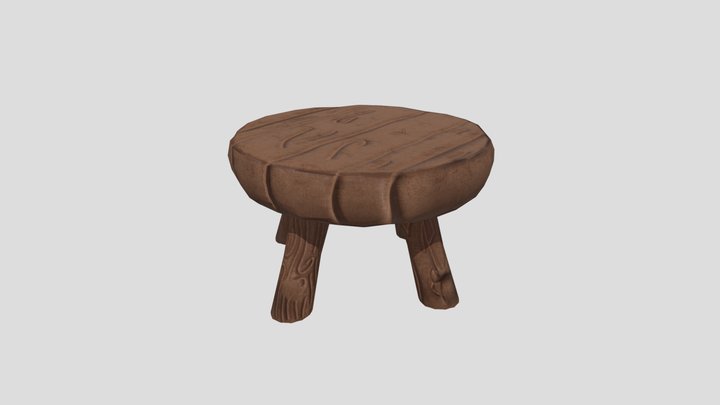 Mesa medieval de madera, medieval wooden table 3D Model