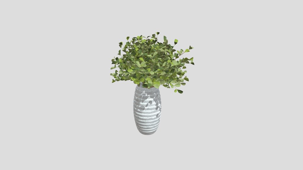 Minimal Green Leaf Vase