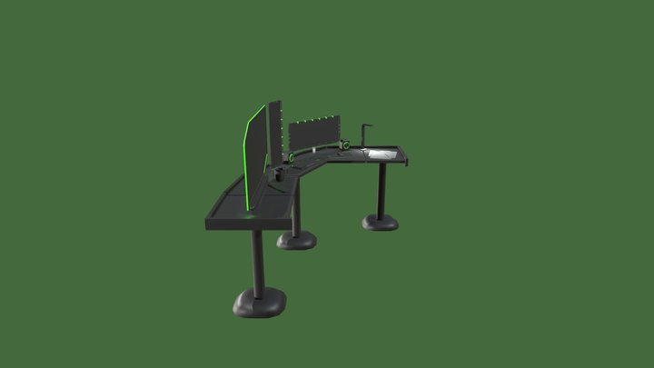 Futuristic Desk 3D Model