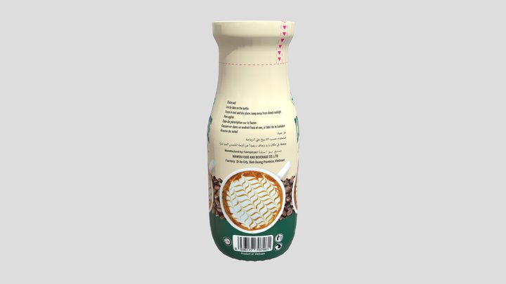 Coffee Caramel 280ml Vietnamese milk coffee 3D Model