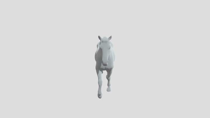 3D model of a white Arabian 3D Model
