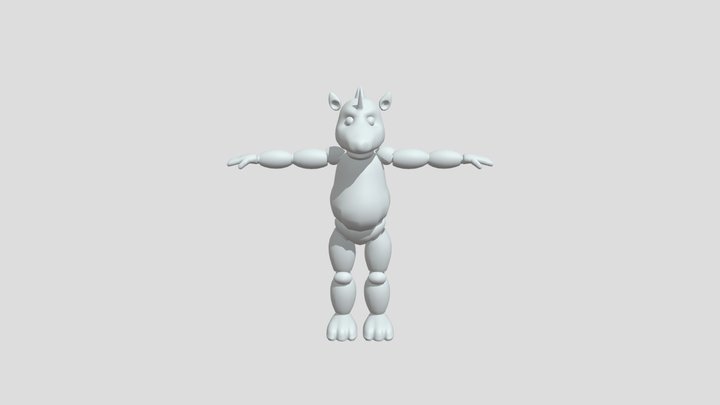 P02D - Retopo Unicorn 3D Model