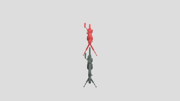 [XYZ - School - Lowpoly] - Gun 3D Model