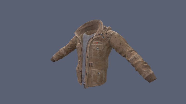 Heavy Worn Jacket 3D Model