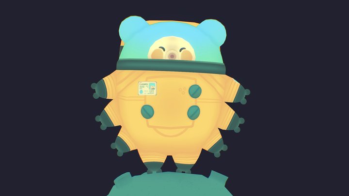 Waterbear Astronaut 3D Model