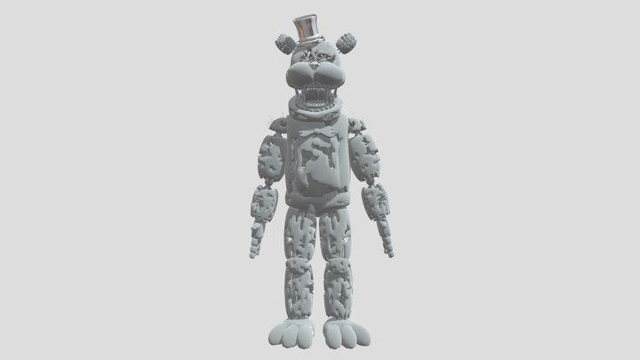 Torture Fredbear Low Poly 3D Model