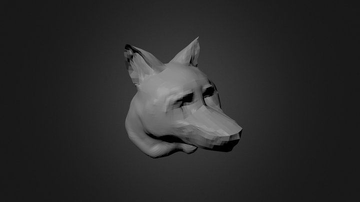 Wolf head sculpt practice(preliminary) 3D Model
