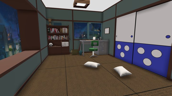 Nobita's Room(Doraemon) 3D Model 3D Model