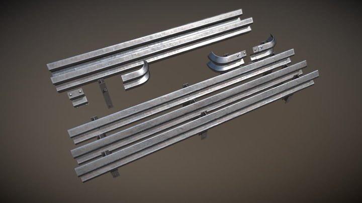 Road Fence A 3D Model
