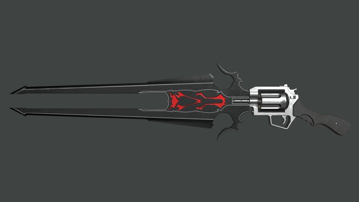 Squall's Twinlance Gunblade 3D Model