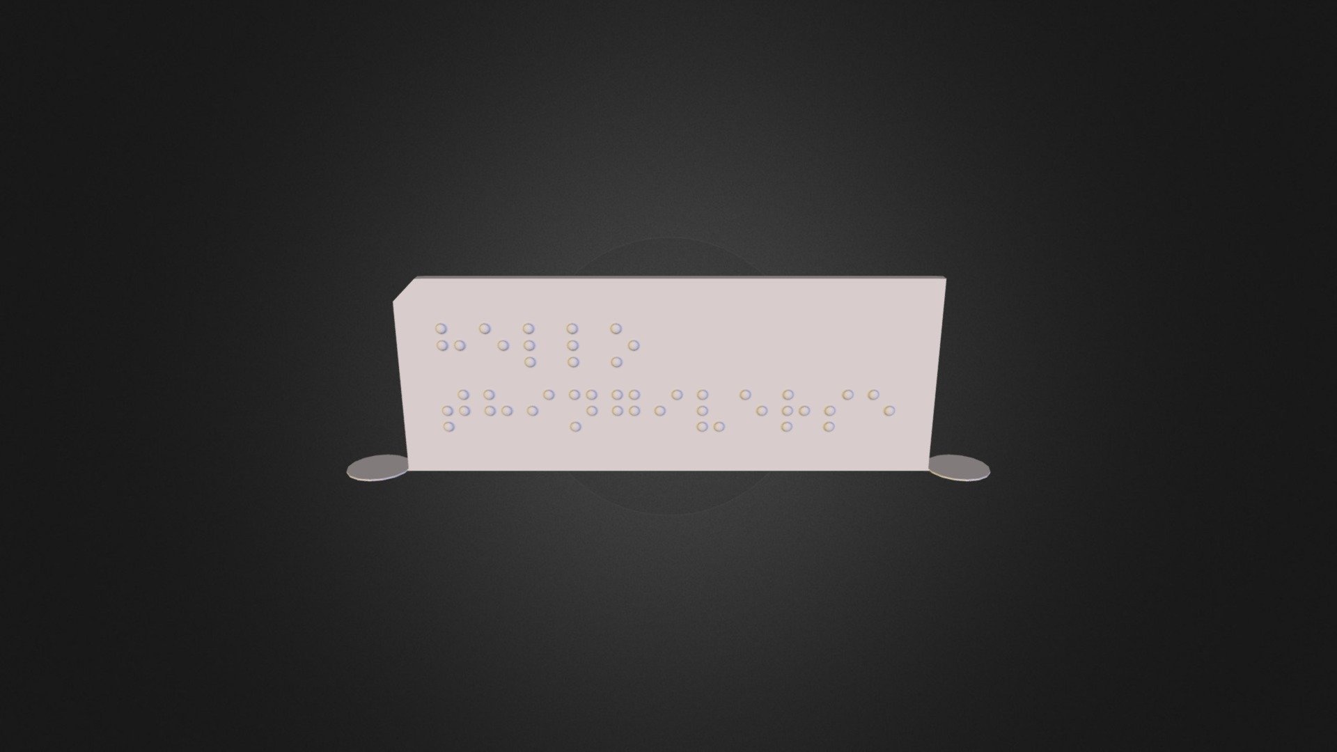 braille plaque generator 3D model by 3dindustries [7ac5107] Sketchfab