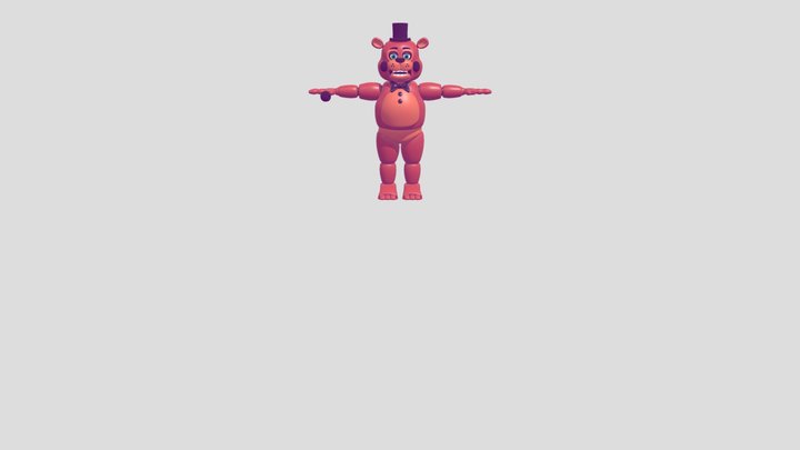 Toy Freddy (Blender 2.8-) (Rig By D1GQ) 3D Model