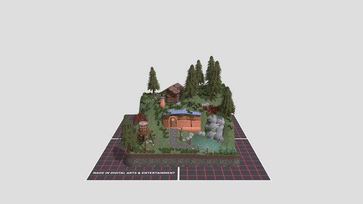 DAE Diorama - Forest Loner 3D Model