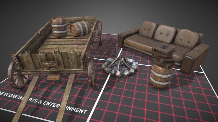 DAE 5 Finished props - Forest Loner 3D Model