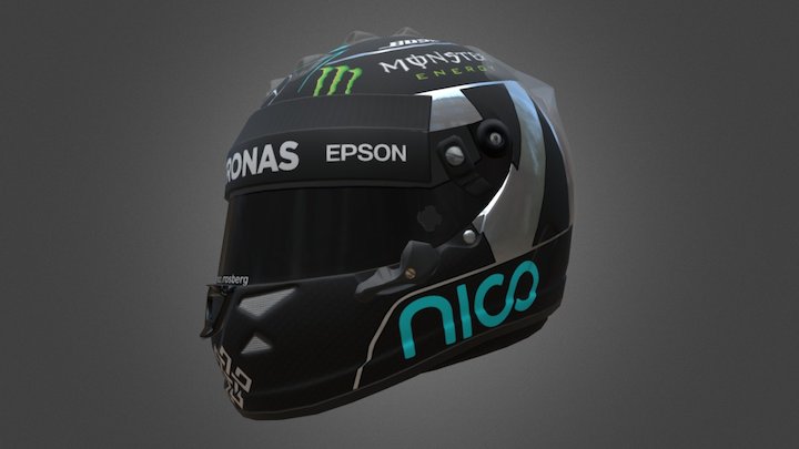Nico Rosberg F1 Helmet 3D Model