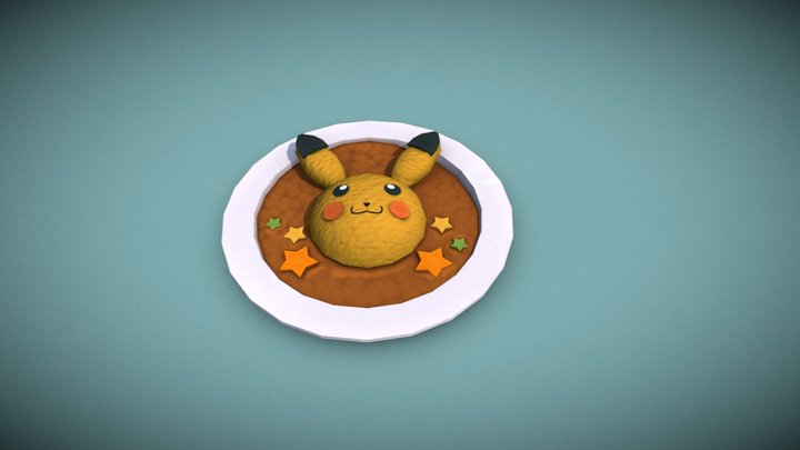 Piquant Pikachu Curry - Pokémon Café Mix 3D Model