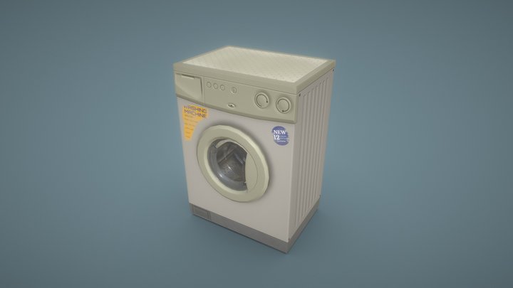Washing Machine | Game-ready | PBR | 4K 3D Model