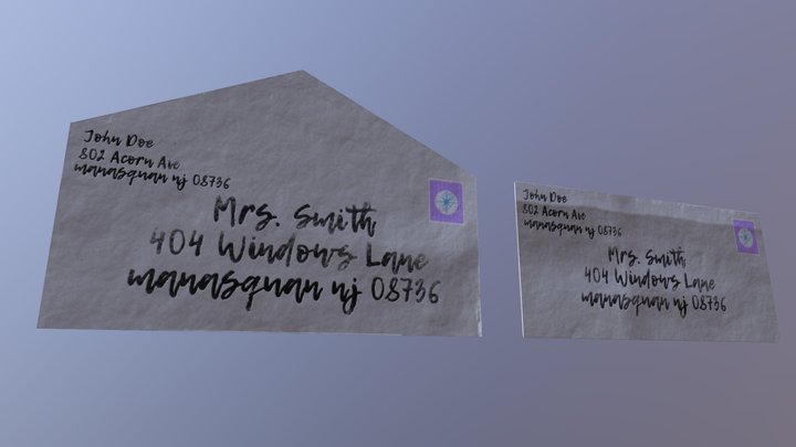 Mail Envelope 3D Model