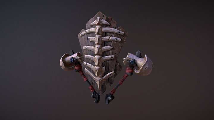 Bone Weapons 3D Model