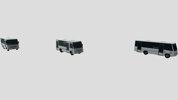Коллекция моделей ПАЗ-320402 3D Model